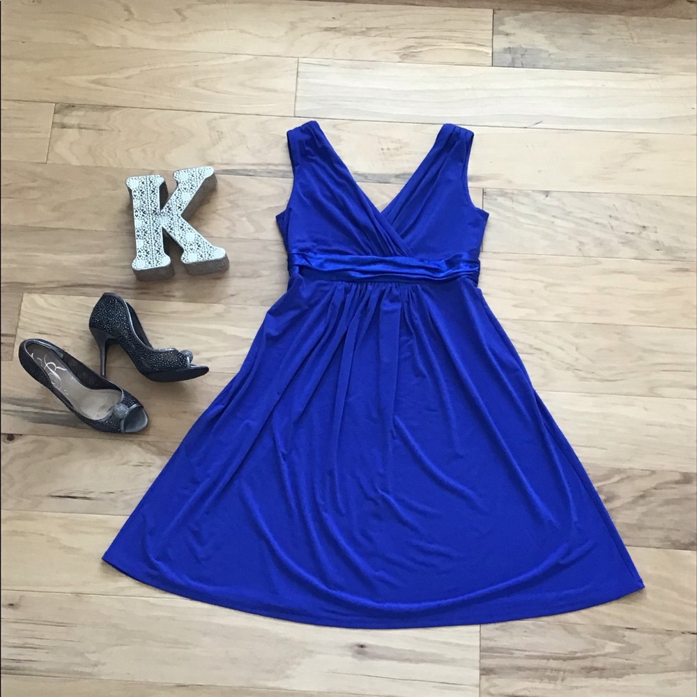 David’s bridal horizon blue a-line dress